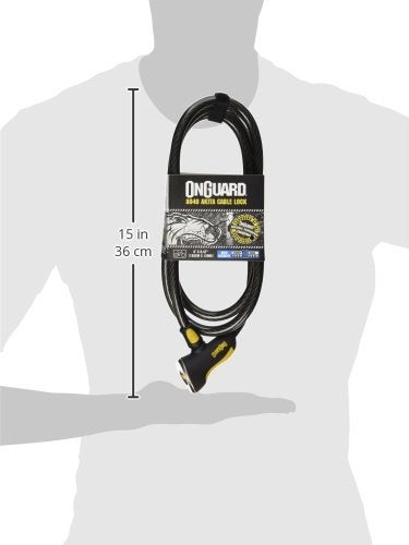 Onguard 8040 Akita 12mm x 6' Cable Lock, Black - Image 3